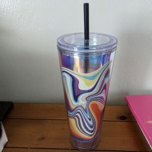 Starbucks Iridescent Rainbow Cold Cup Tumbler 24oz 2021 Target Exclusive NEW